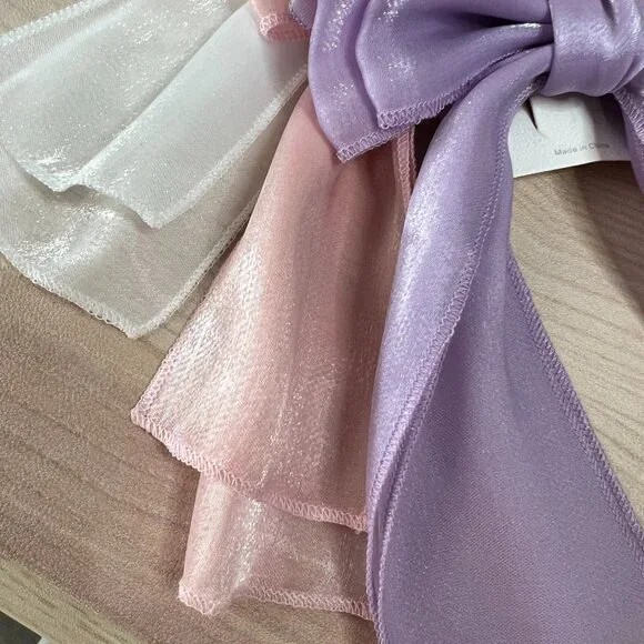 3PCS Hair Bow Ribbon Clips Hair Barrettes Women Girls Hair - Picture 3 of 4